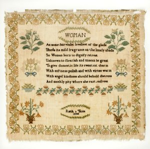 Verse sampler, 1820 by Ruth Titus